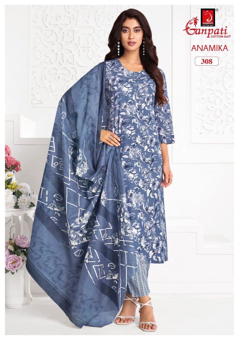 Anamika Vol 3 By Ganpati Cotton Printed Readymade Dress 